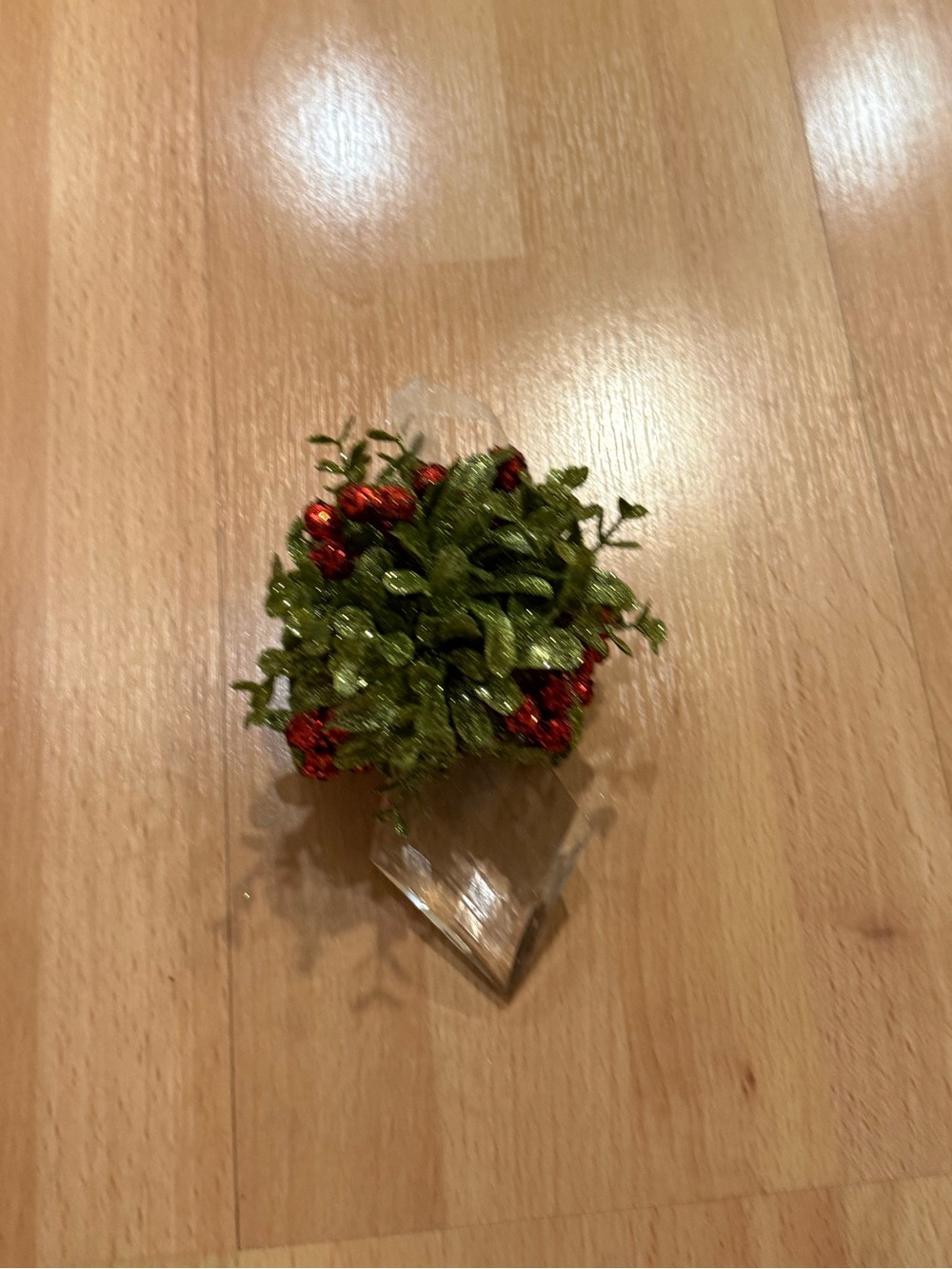 Holiday Mini Berry and Greenery Ornament - Green and Red